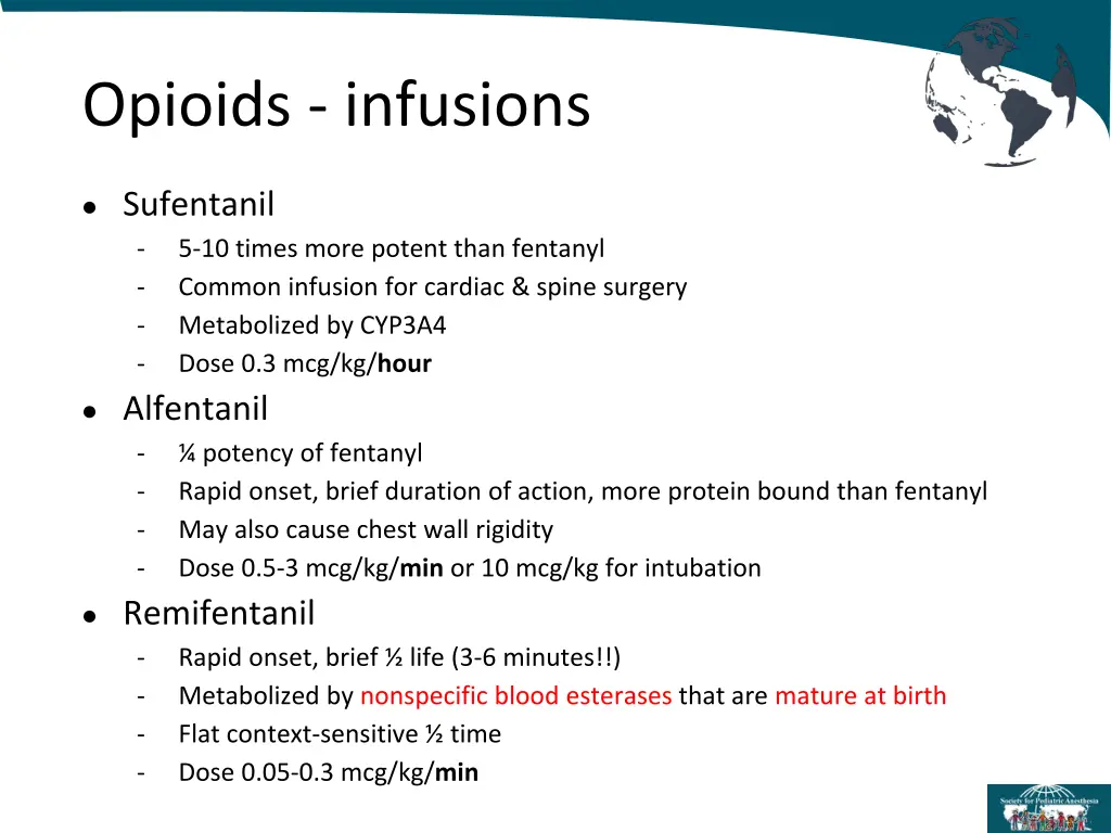 opioids infusions