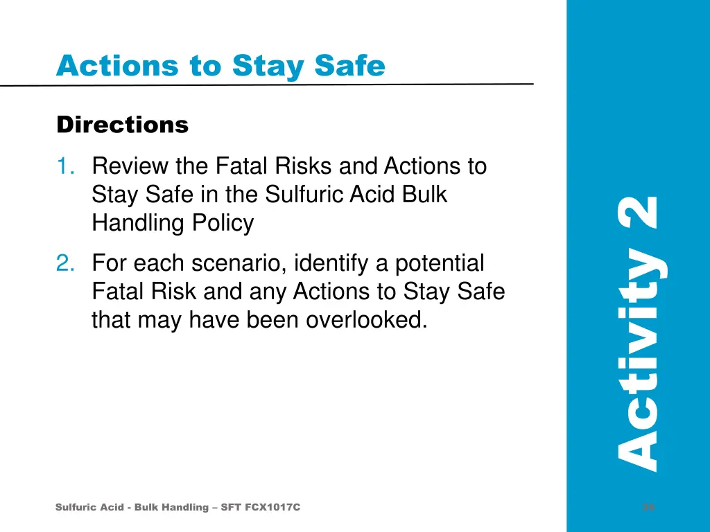 actions to stay safe 1