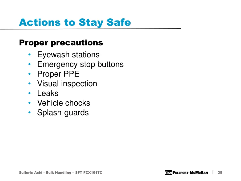 actions to stay safe