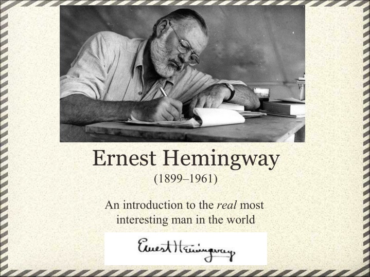 ernest hemingway 1899 1961