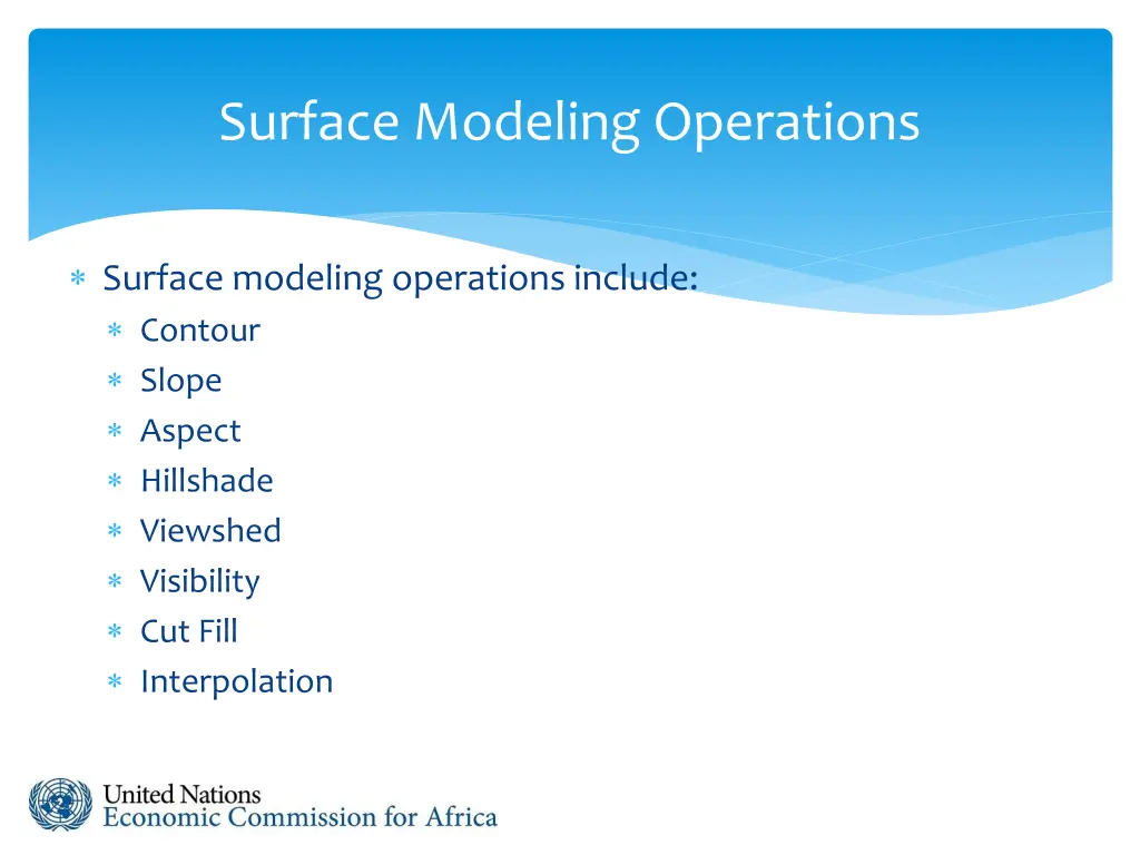 surface modeling operations