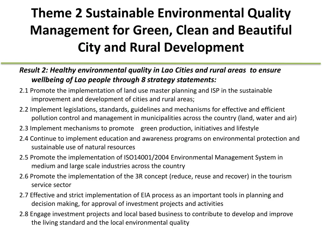 theme 2 sustainable environmental quality