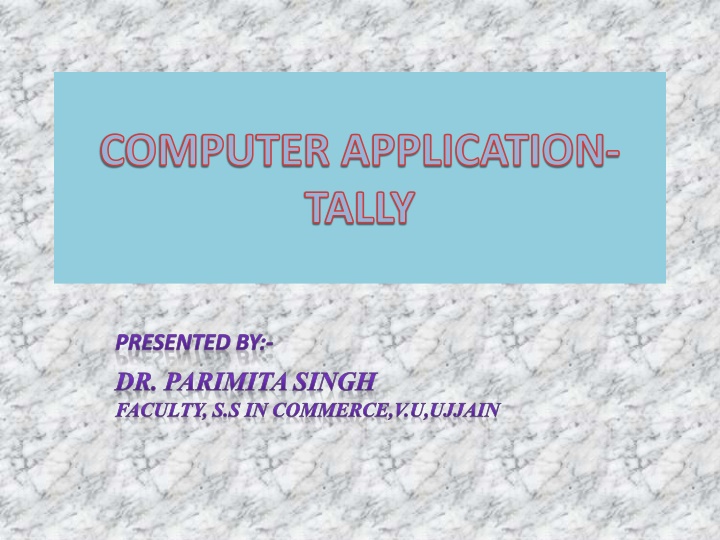 computer application tally