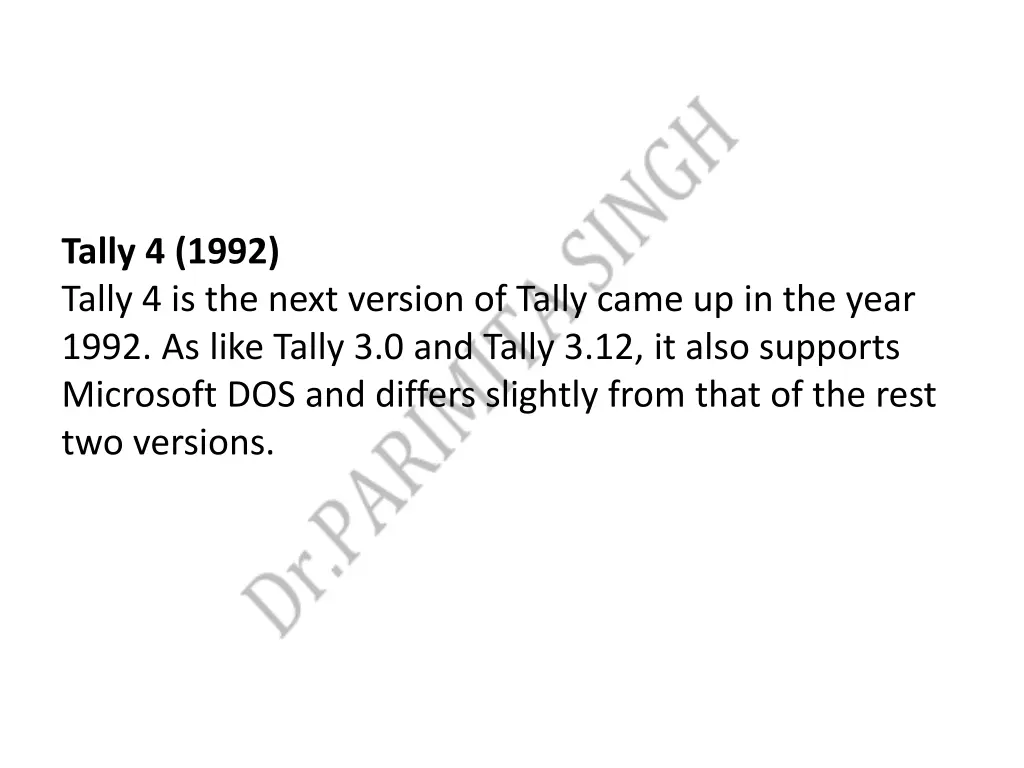 tally 4 1992 tally 4 is the next version of tally