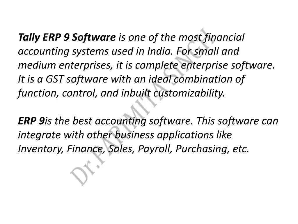 tally erp 9 software is one of the most financial