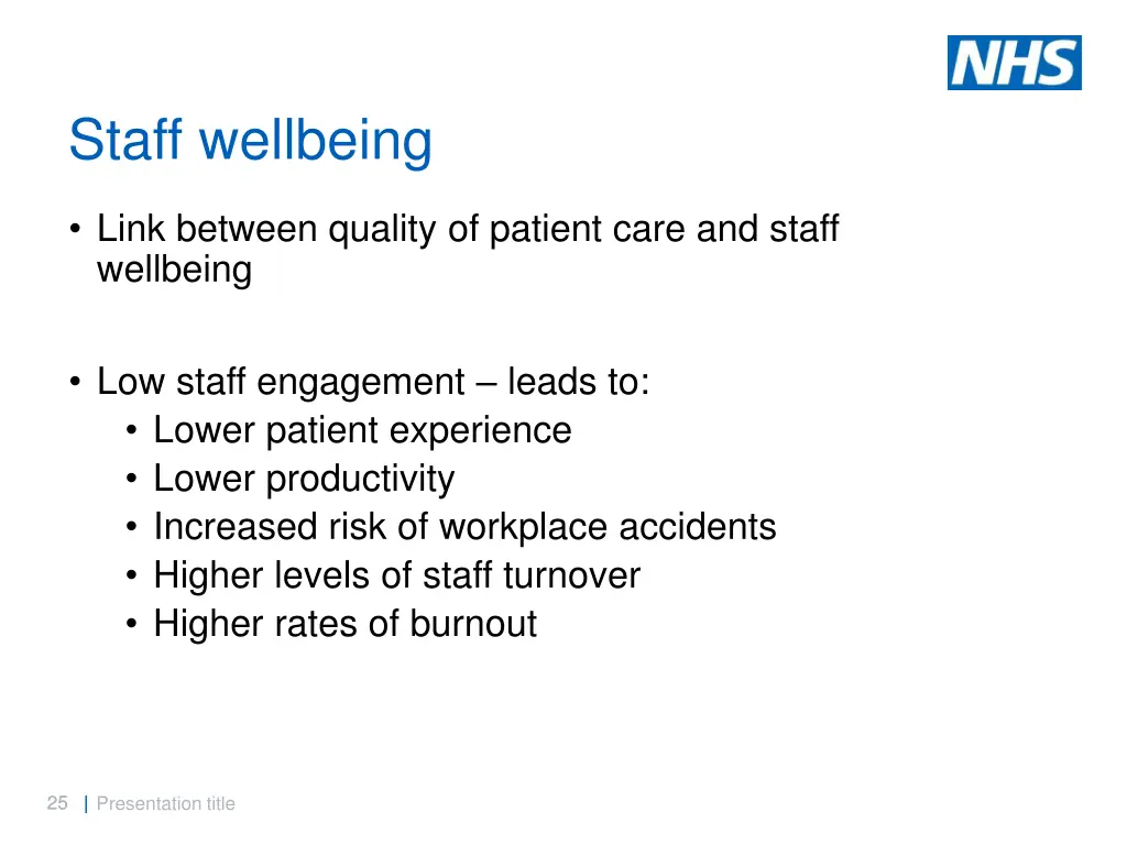 staff wellbeing