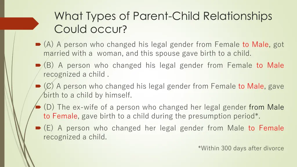 what types of parent child relationships could