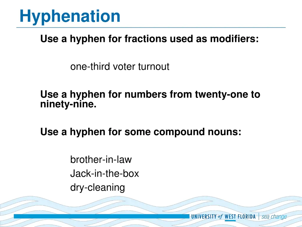 hyphenation