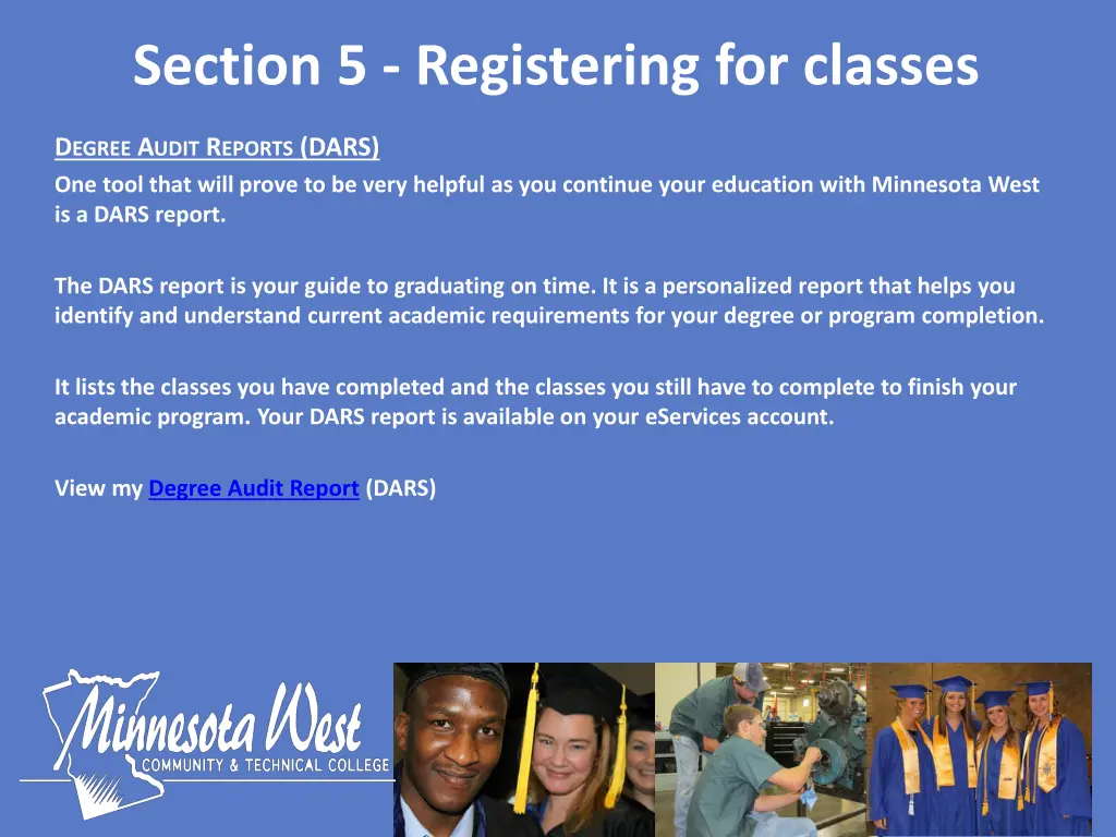 section 5 registering for classes 1