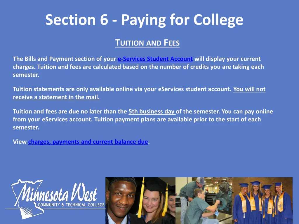 section 6 paying for college