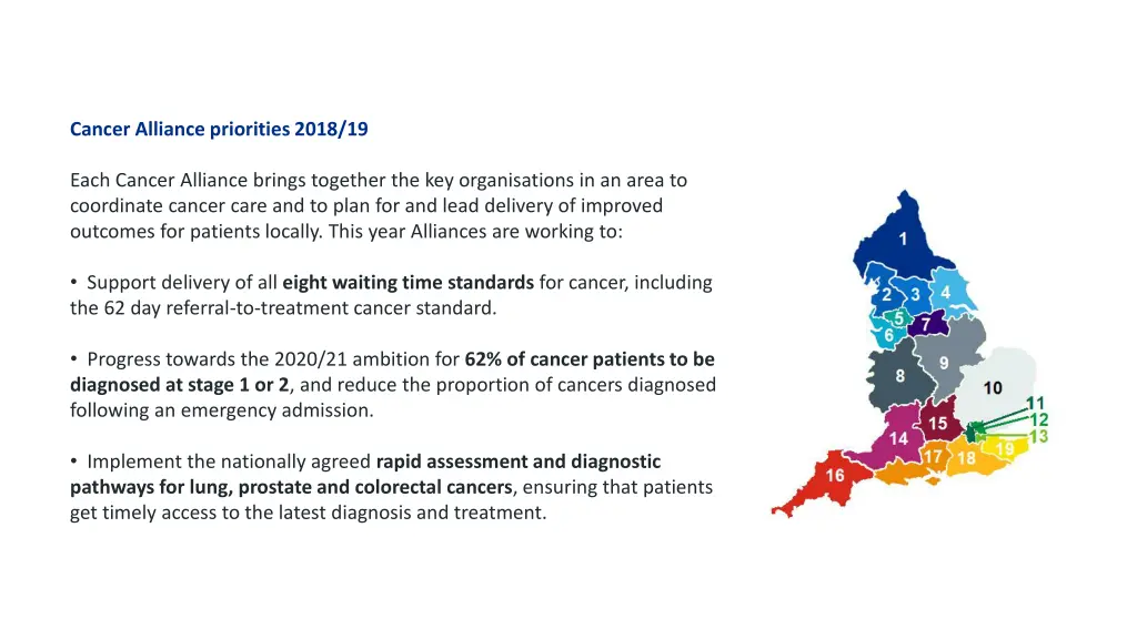 cancer alliance priorities 2018 19