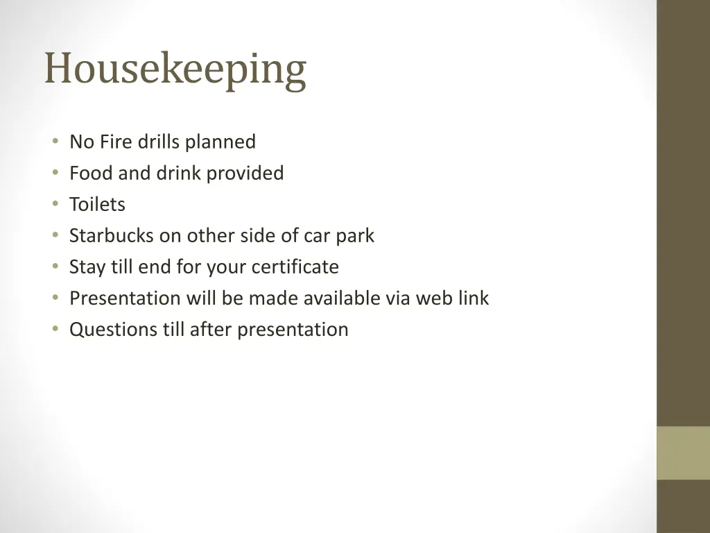 housekeeping