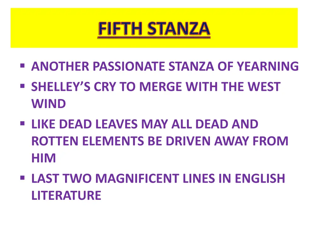 fifth stanza