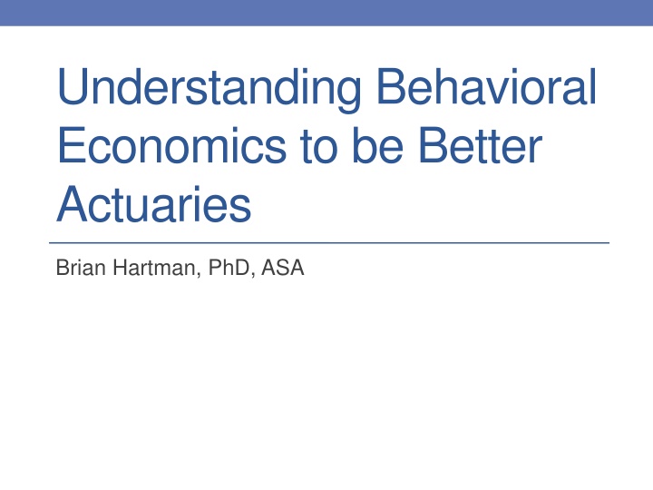 understanding behavioral economics to be better