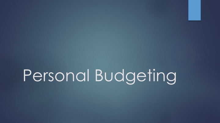 personal budgeting