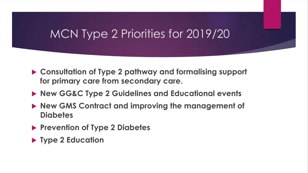 mcn type 2 priorities for 2019 20