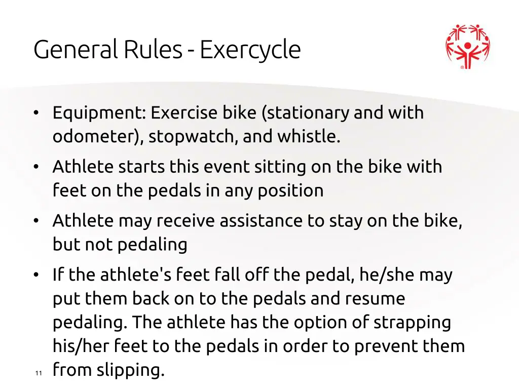 general rules exercycle