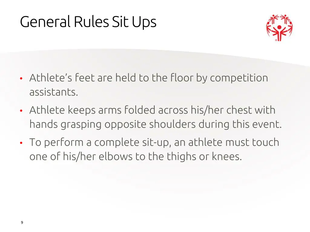 general rules sit ups