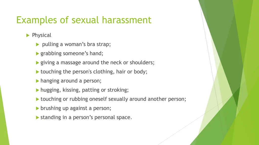 examples of sexual harassment 1