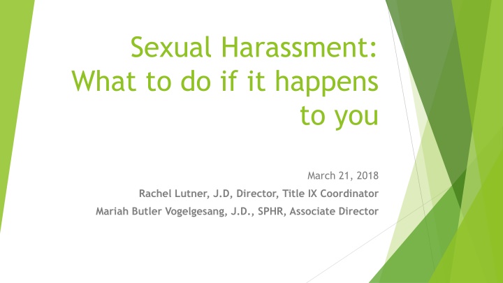 sexual harassment what to do if it happens