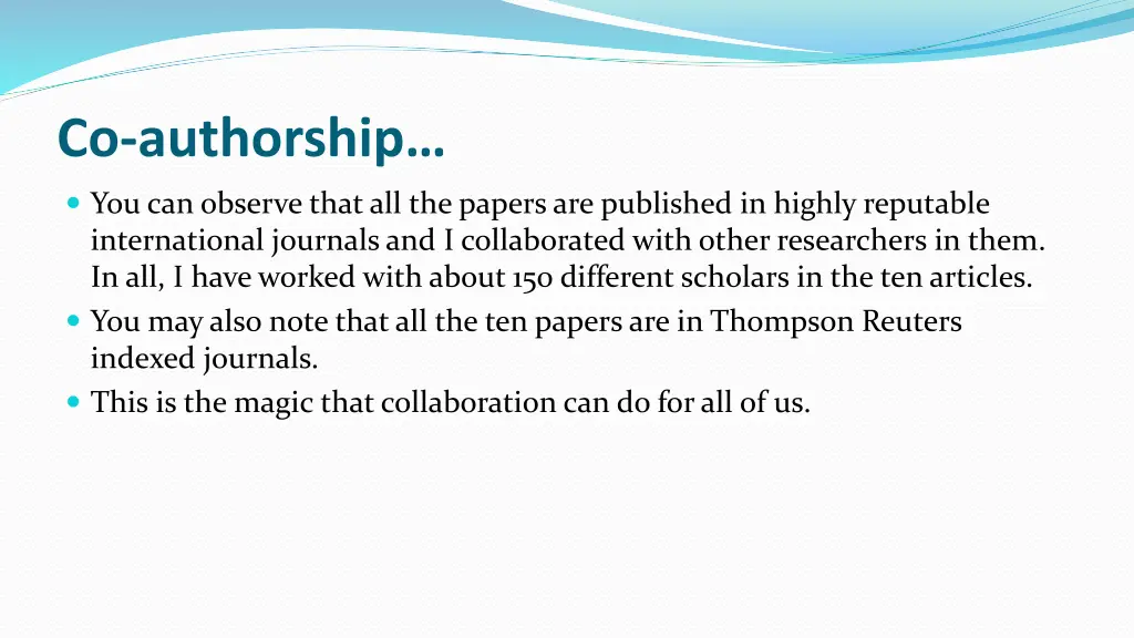 co authorship