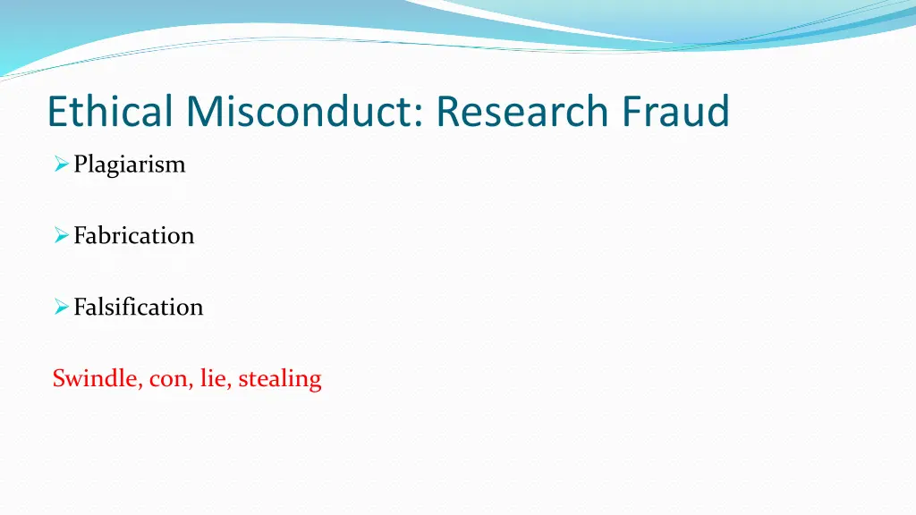 ethical misconduct research fraud