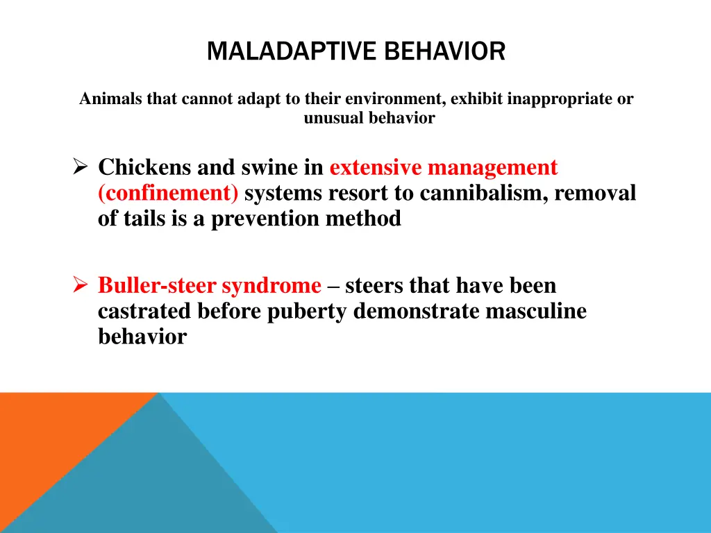 maladaptive behavior