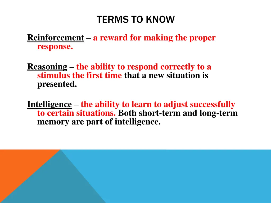 terms to know 1