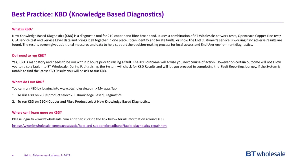 best practice kbd knowledge based diagnostics