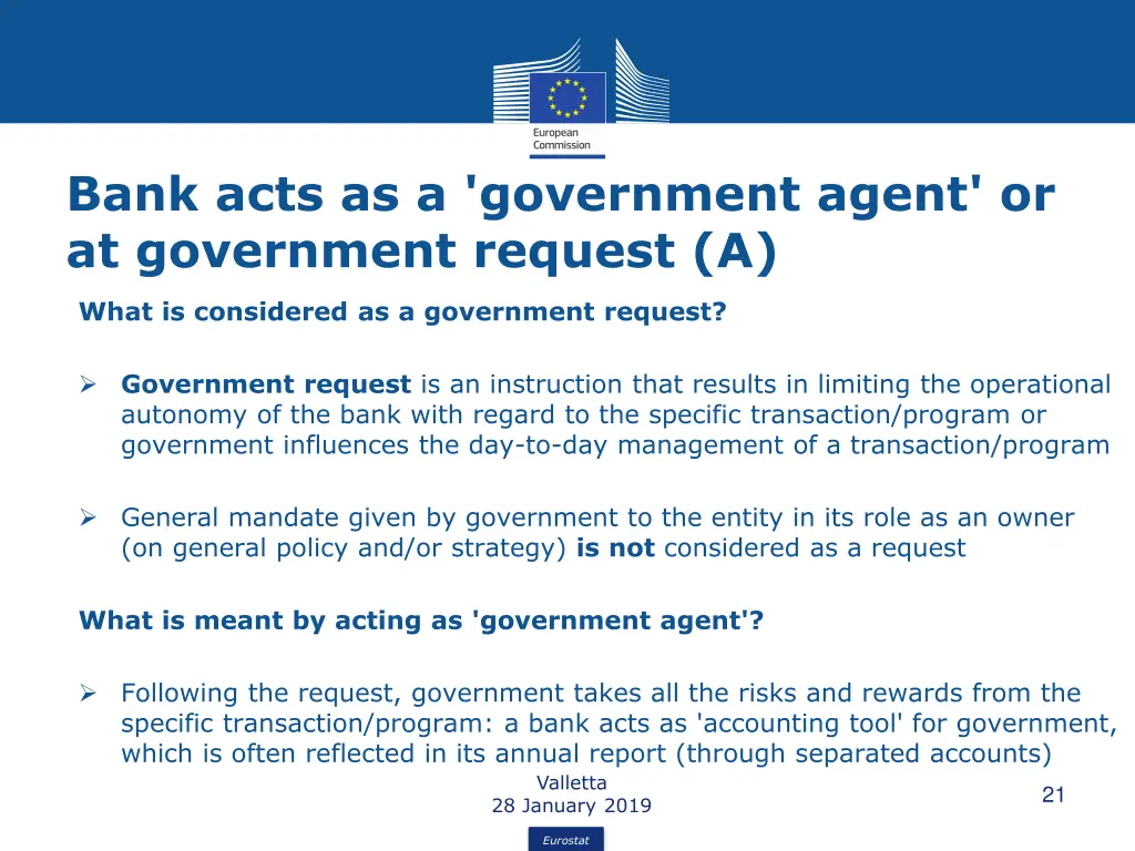 bank acts as a government agent or at government