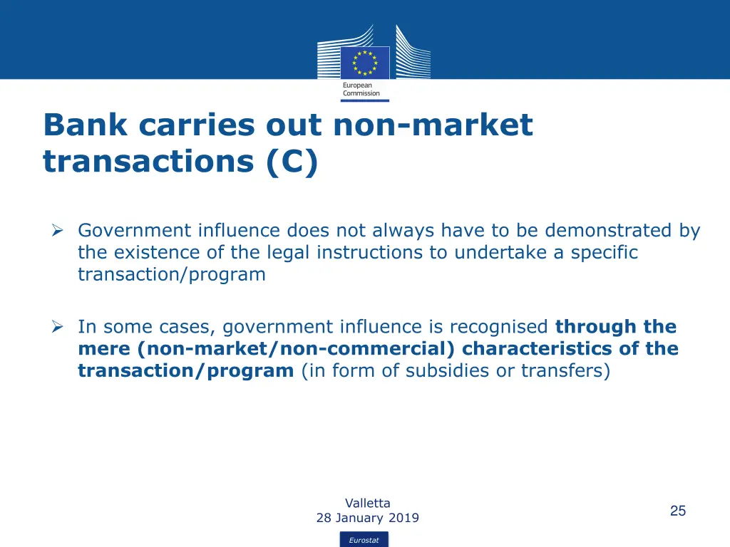 bank carries out non market transactions c