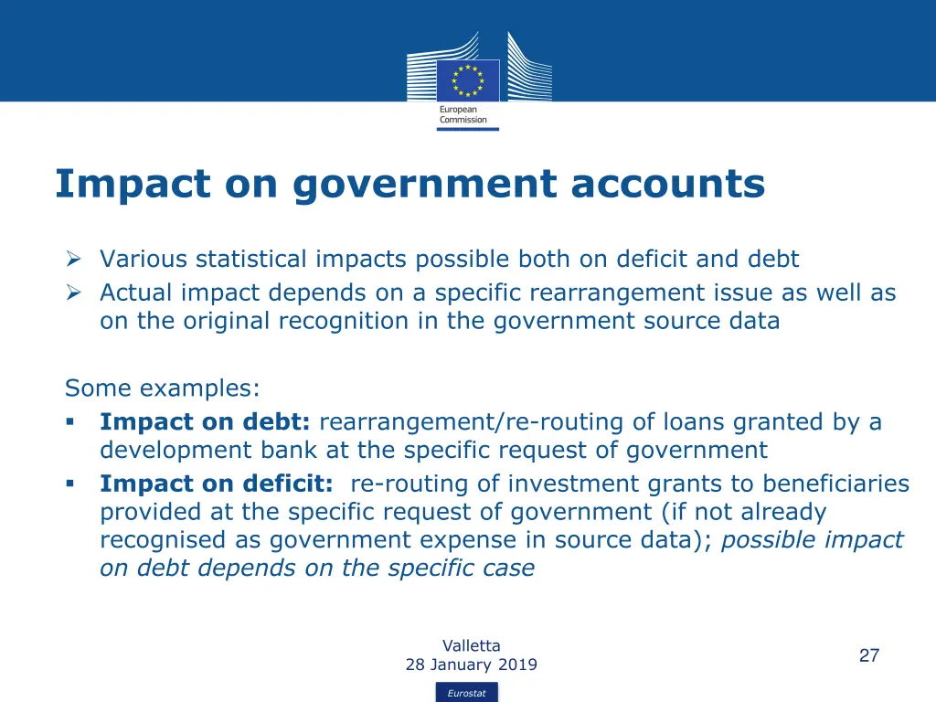 impact on government accounts