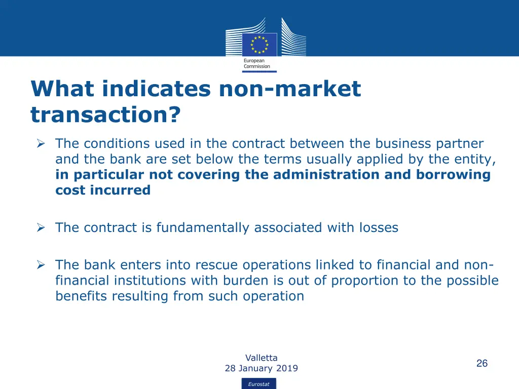 what indicates non market transaction