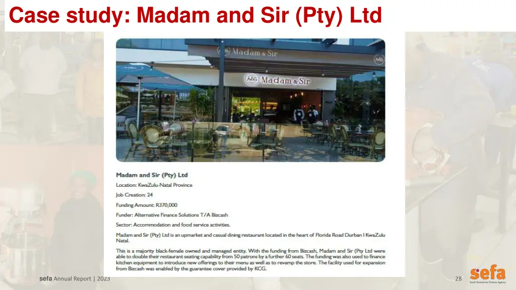 case study madam and sir pty ltd