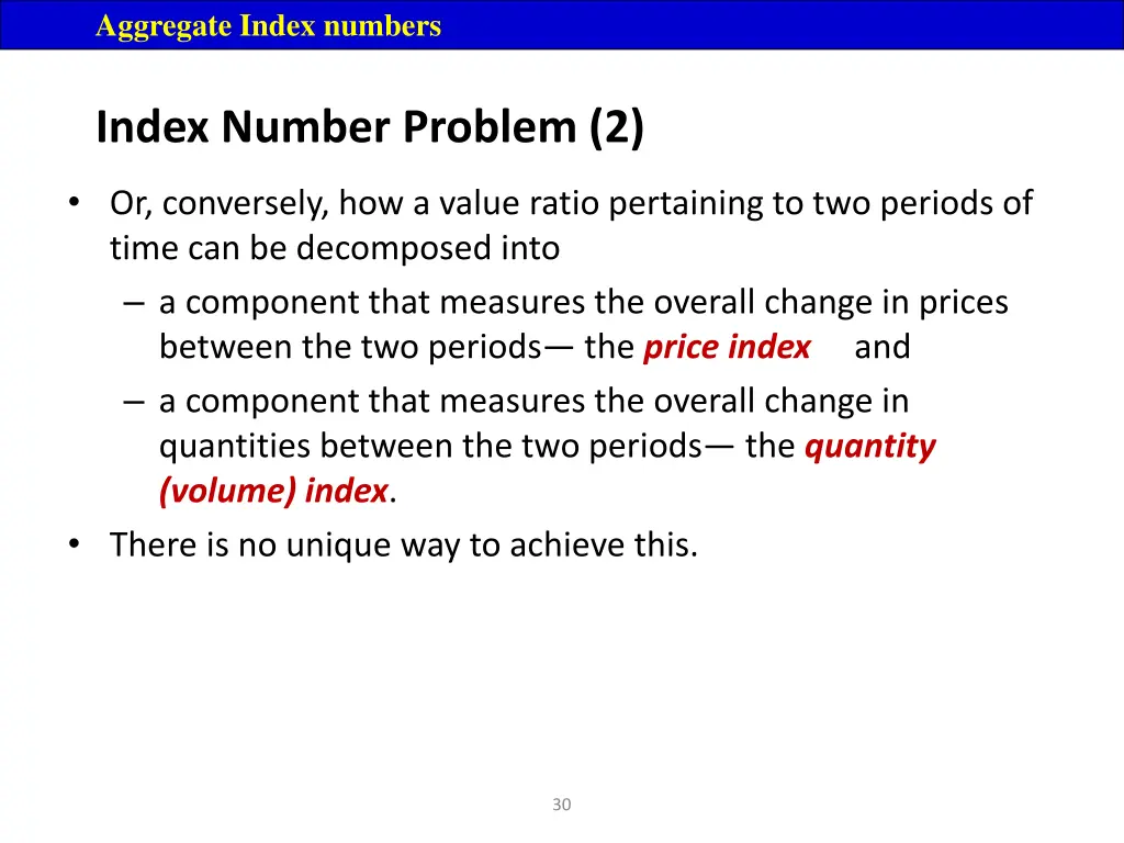 aggregate index numbers 5