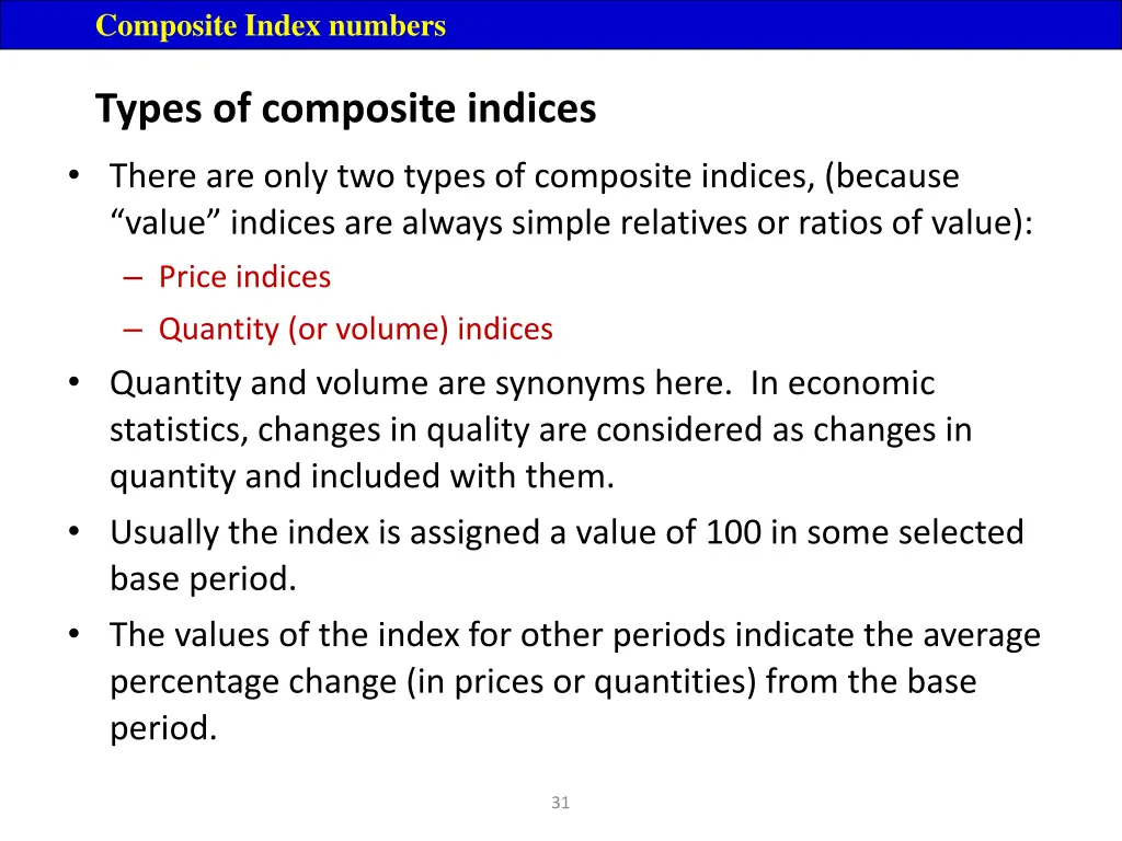 composite index numbers