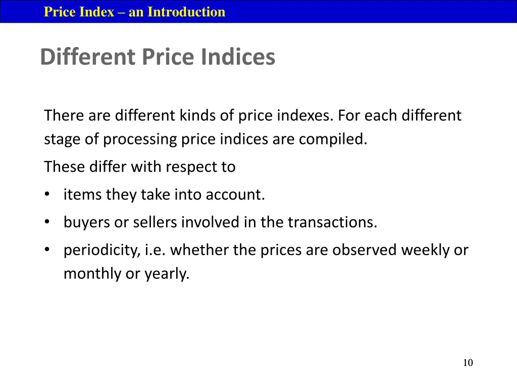 price index an introduction 6