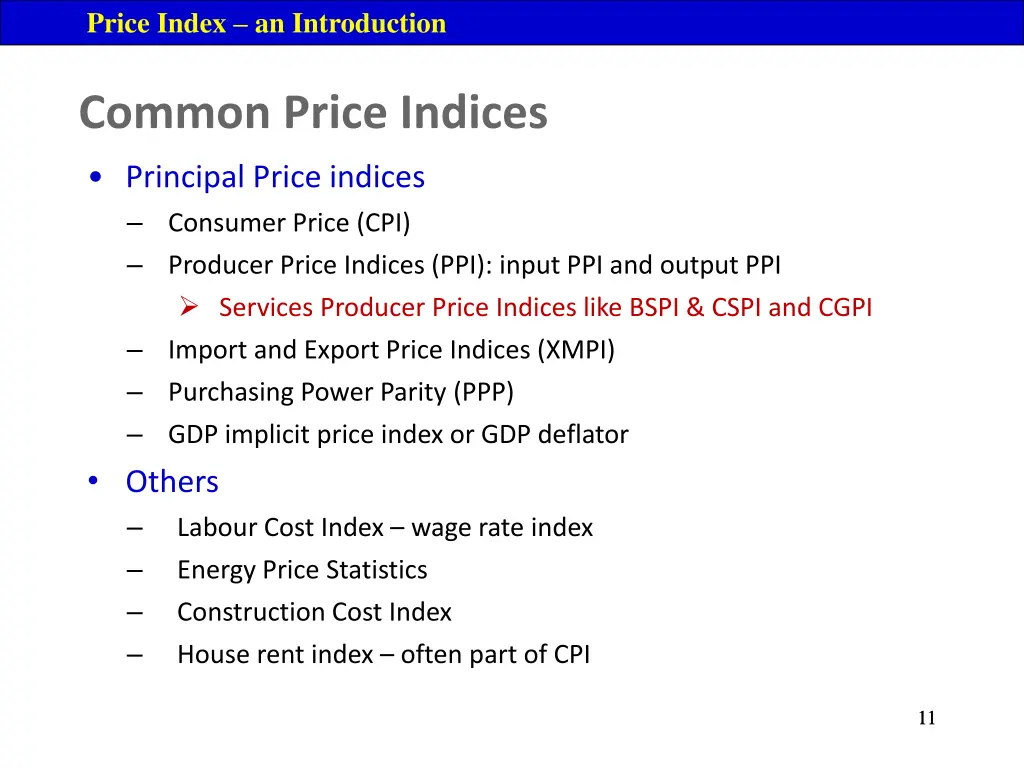 price index an introduction 7