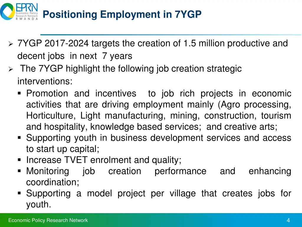 positioning employment in 7ygp