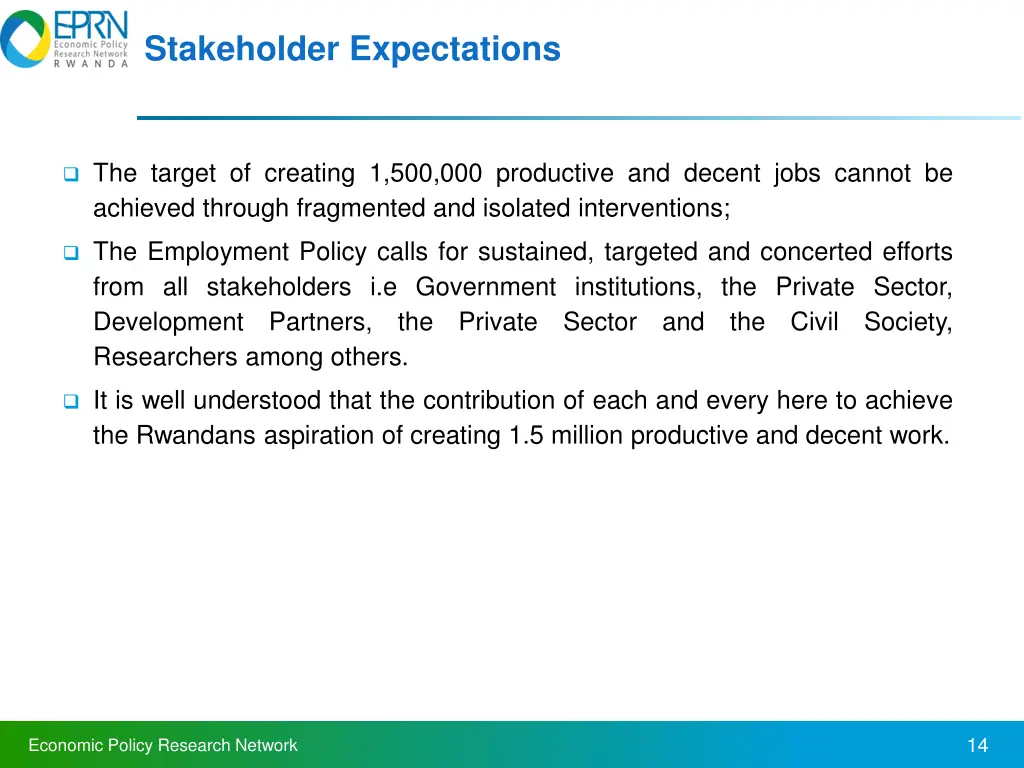 stakeholder expectations