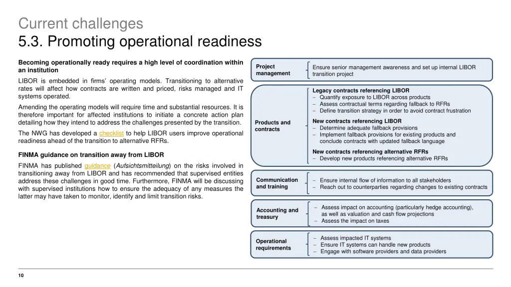 current challenges 5 3 promoting operational