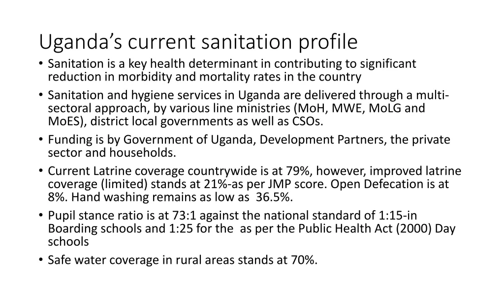 uganda s current sanitation profile sanitation