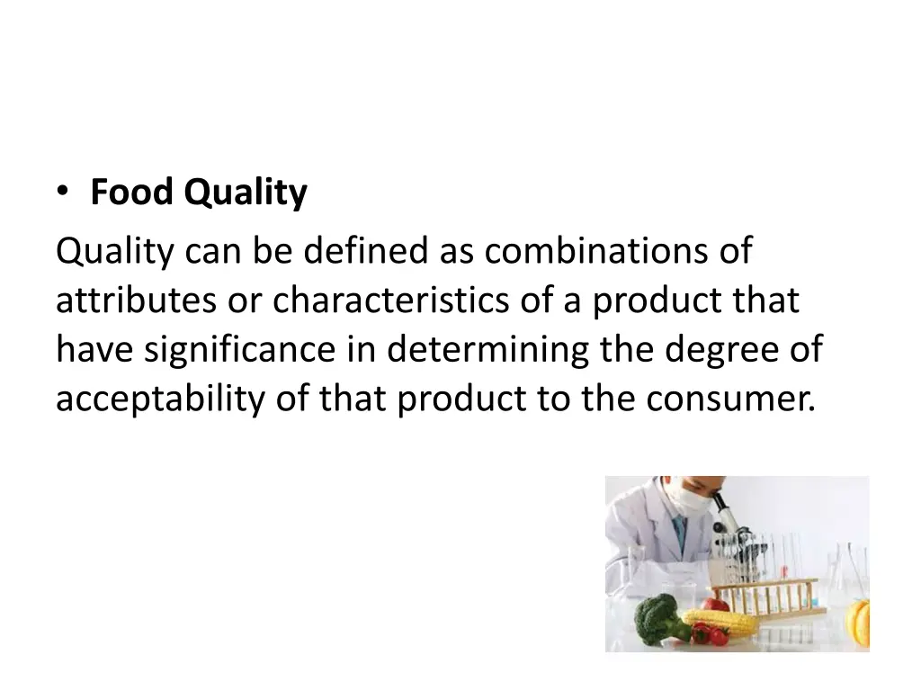 food quality quality can be defined