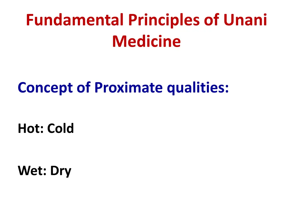 fundamental principles of unani medicine