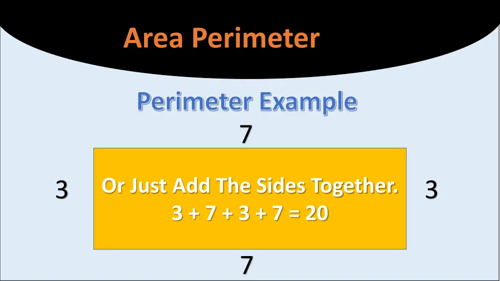 area perimeter 3