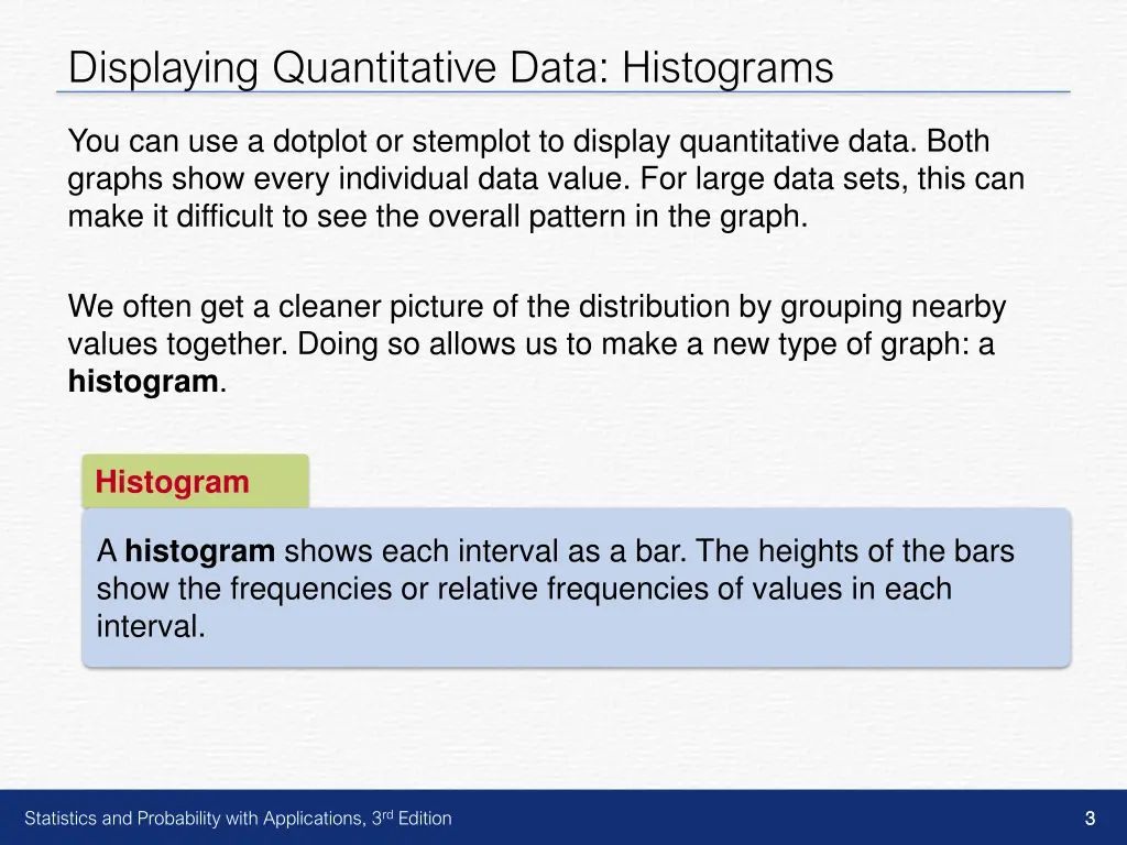 displaying quantitative data histograms 1