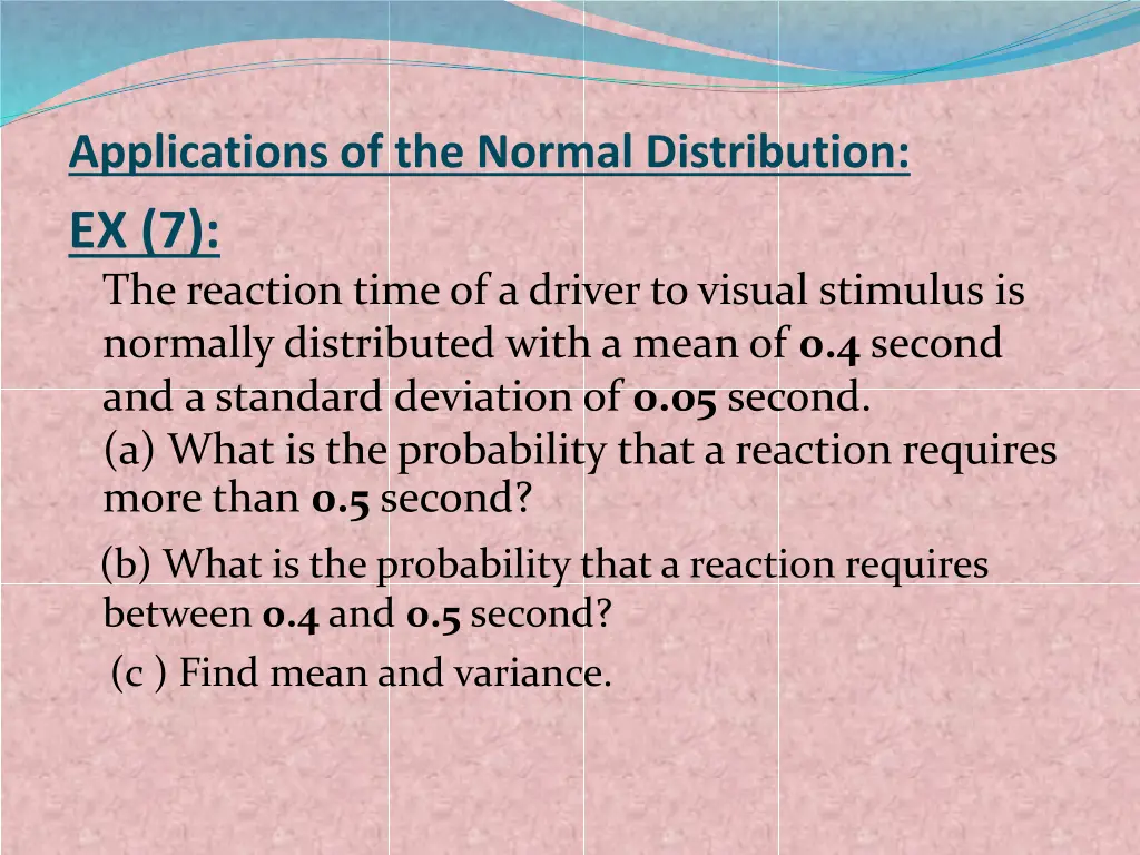 applications of the normal distribution