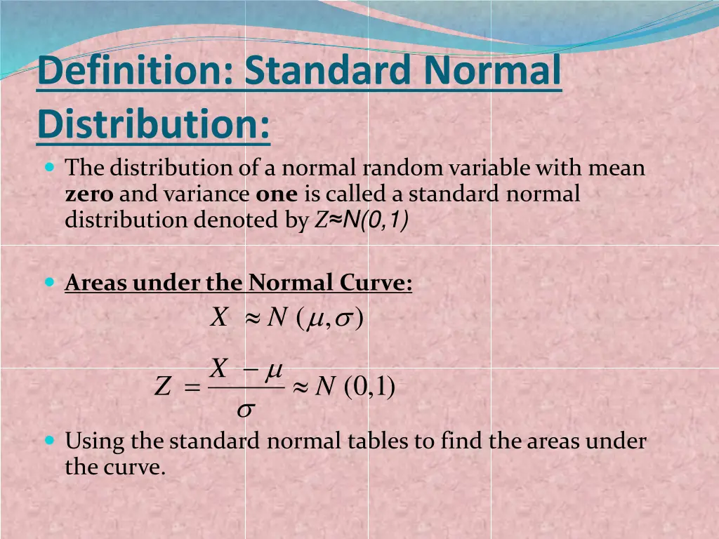 definition standard normal distribution