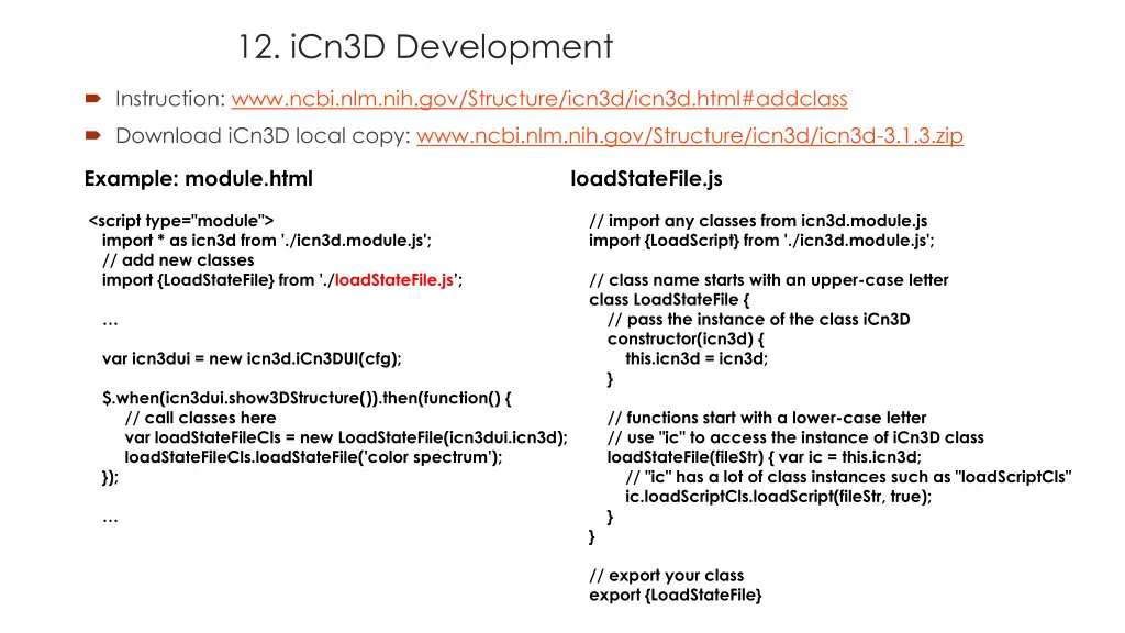 12 icn3d development