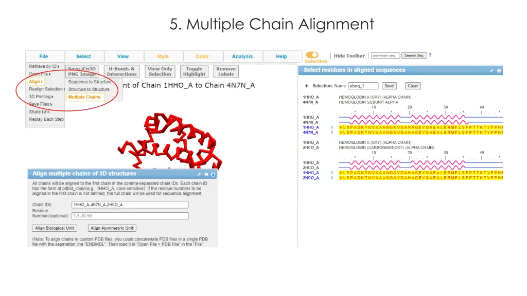 5 multiple chain alignment